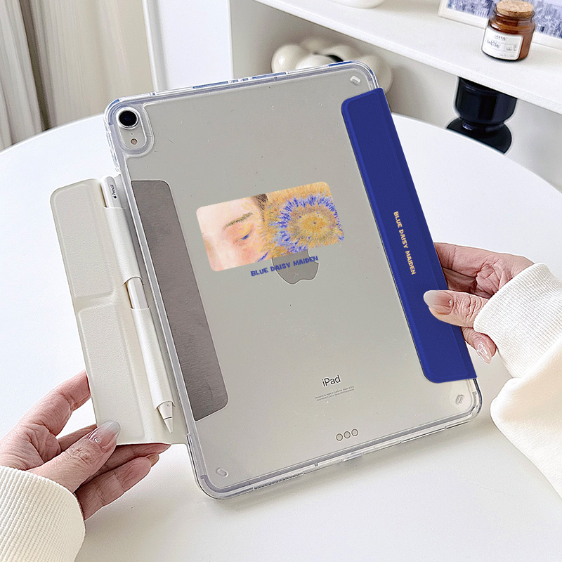 【3+y折可拆分】带笔套ipadair7保护套苹果pro11适用华为matepad12.2小米平板6少女11.5s透明壳9雏菊13无笔槽