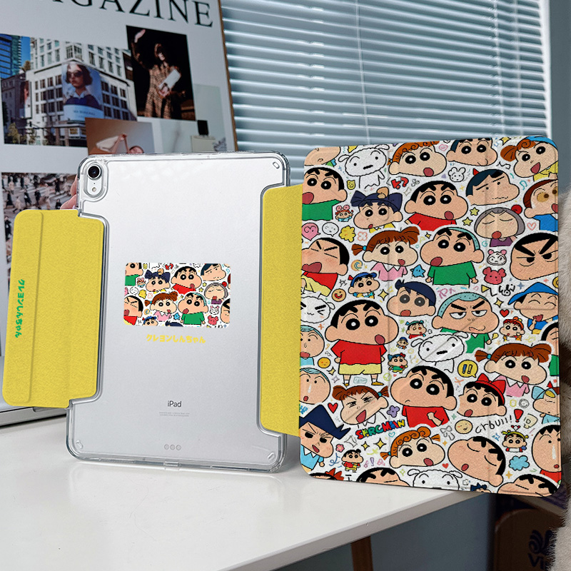 【3+Y折带搭扣无笔槽】小新适用ipadair7保护套华为matepad11.5s小米平板8pro壳oppo4iqoo5一加6卡通vivo透明