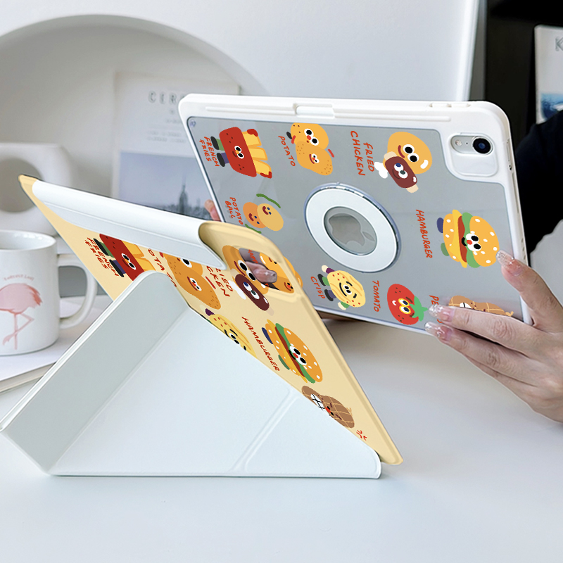 【3+y折x磁吸拆分】卡通适用ipadair6保护套pro11华为matepad11.5s透明12.2土豆10小米平板7苹果mini壳带笔槽
