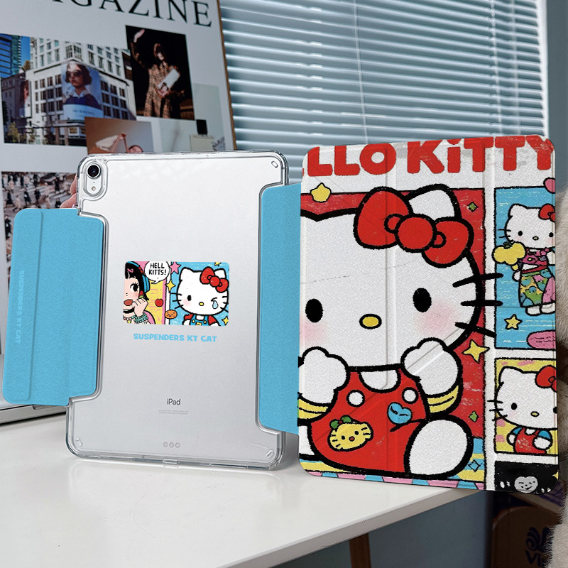 【3+y折带笔槽】适用ipadair7保护套6第11代华为matepad11.5s小米平板8pro荣耀iqoo5亚克力oppo猫咪10壳vivo2