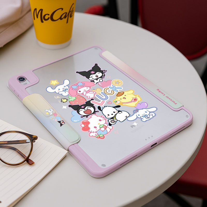 【3+Y折带搭扣】少女心带笔槽2025新款ipadair7保护套适用华为matepad11.5s小米8pro透明vivo卡通oppo壳ipoo2