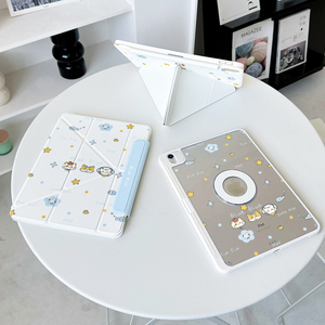 【3+Y折磁吸拆分】猫咪ipadair7保护套pro11适用华为matepad11.5s透明小米平板8简约oppo4vivo5iqoo2带笔槽壳