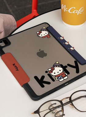 【3+Y折搭扣带笔槽】2025ipadair7保护套适用华为matepad11.5小米8pro11.2亚克力iqoo2透明第11代硬壳vivo3猫