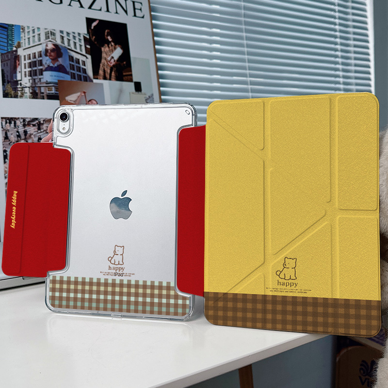 【3+Y折带搭扣】狗狗ipadair7保护套第11代适用13.2华为matepad11.5s小米平板8pro笔槽oppo4vivo5透明10.9壳6