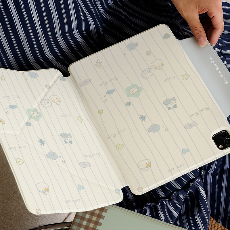 【3+y折无笔槽搭扣】可爱猫ipadair7保护套硅胶第11代适用华为matepad11.5s荣耀oppo防摔12.2一加壳小米平板8