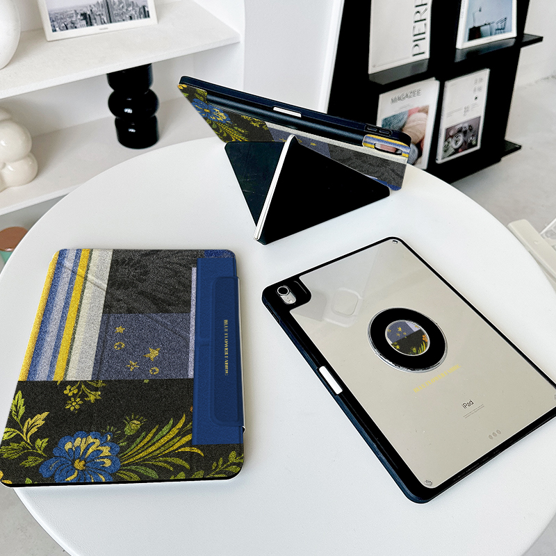 【3+Y折磁吸拆分】复古ipadair7保护套适用华为matepad透明小米平板8pro第11代oppo4vivo5一加iqoo2带笔槽9壳