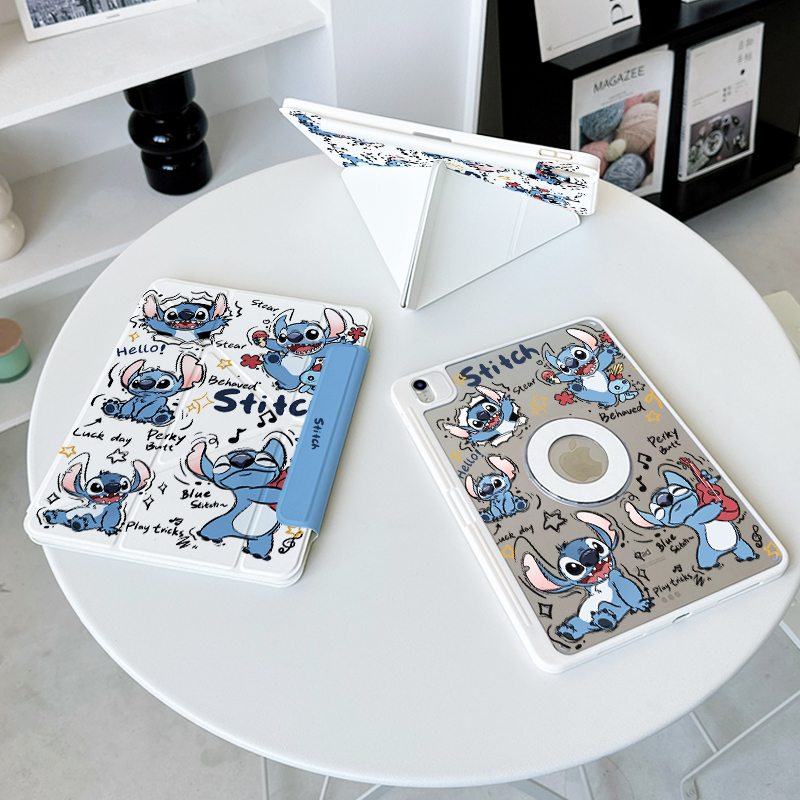 【3+Y折磁吸拆分】卡通怪兽ipadair7保护套pro11适用华为matepad11.5s透明1小米平板8iqoo2带笔槽oppo4壳vivo