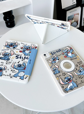 【3+Y折磁吸拆分】卡通怪兽ipadair7保护套pro11适用华为matepad11.5s透明1小米平板8iqoo2带笔槽oppo4壳vivo