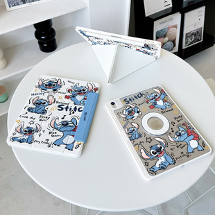 卡通怪兽ipadair7保护套pro11适用华为matepad11.5s透明1小米平板8iqoo2带笔槽oppo4壳vivo Y折磁吸拆分