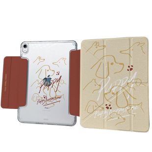 【y折x兼容笔套】2025带搭扣小狗适用苹果平板ipadair7保护套6无笔槽透明第十代10.9硬壳matepadpro11亚克力8