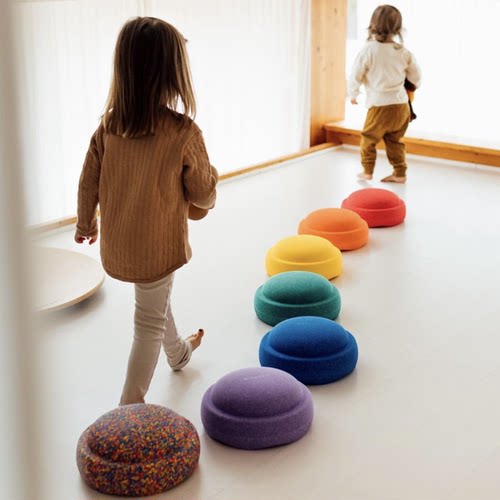 springbuds彩虹过河石儿童大运动平衡感统训练幼园家室内益智玩具