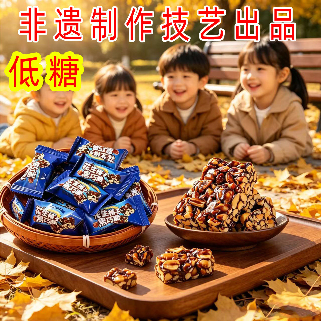 低糖花生榛子黑巧脆混合坚果花生酥糖零食年货订婚结婚喜糖坚果酥