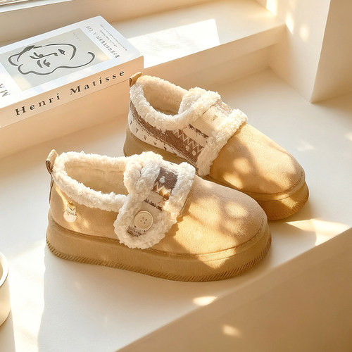 冬季厚底加绒雪地鞋女2025新款