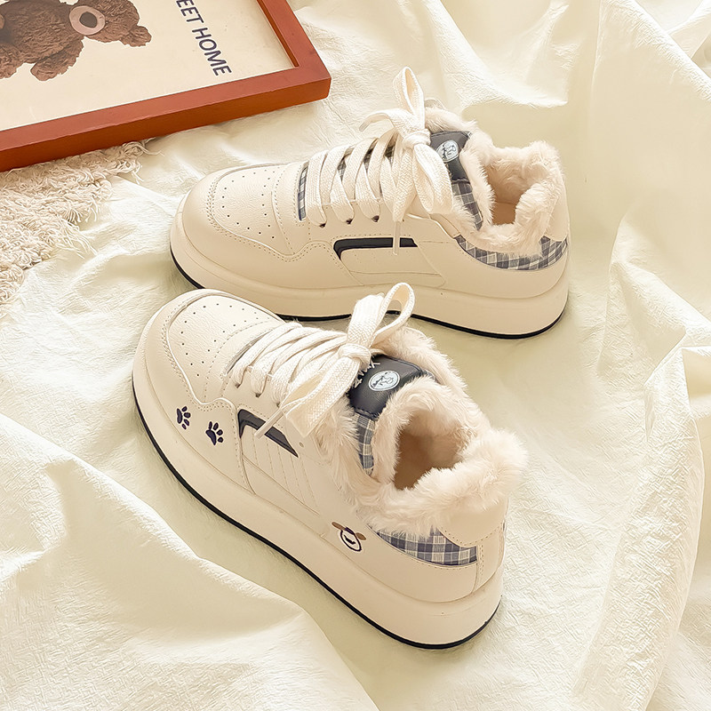 糖小糖韩系厚底加绒小白鞋女2025冬季新款爆款设计感百搭休闲板鞋,女鞋,休闲板鞋,淘宝优惠券,粉丝福利购,淘宝优惠卷