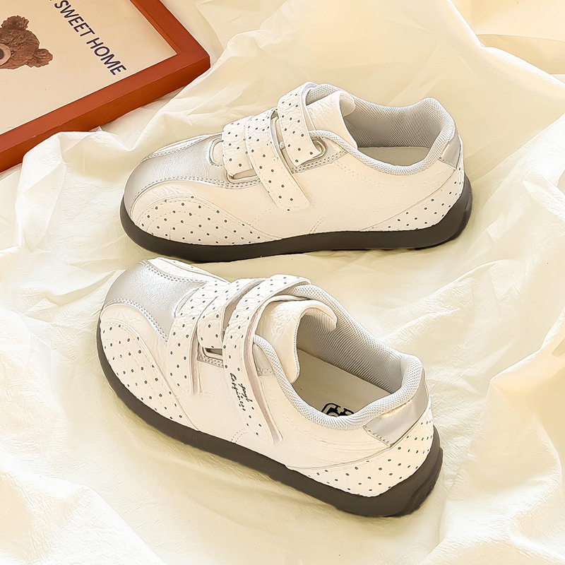 魔术贴小白鞋女款2025新款秋季