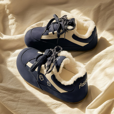 不撞款冬季加绒板鞋女款2025新款