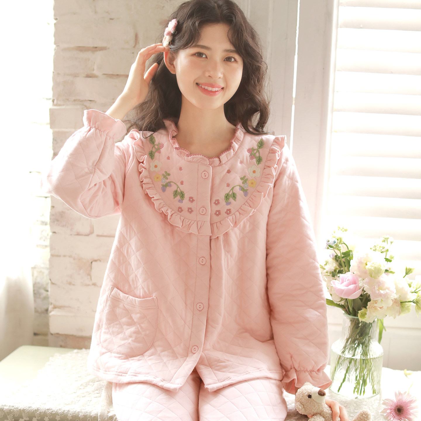 富朵秋冬空气棉月子服孕妇加厚夹棉睡衣产妇保暖哺乳衣家居服套装,孕妇装/孕产妇用品/营养,家居服套装,淘宝优惠券,粉丝福利购,淘宝优惠卷