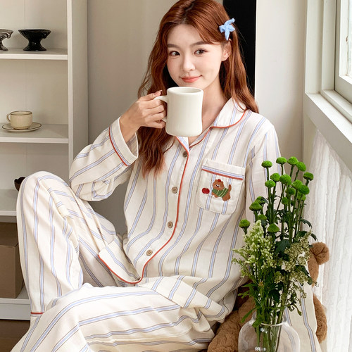 富朵纯棉纱布吸汗哺乳月子服