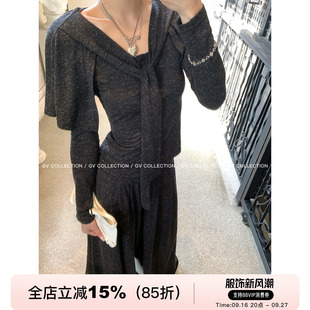GV大白哥 私服买手 披肩假两件上衣阔腿裤套装春季新款百搭气质女