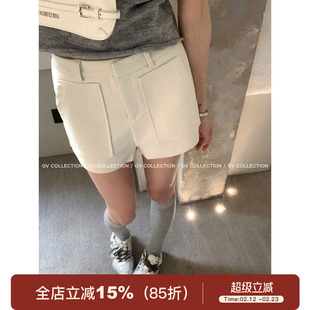 GV大白哥 早春万搭 立体口袋宽松廓形松弛感短裤春季新款百搭裤子