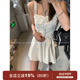 系 GV大白哥 顽皮工装 重工系带收腰蓬蓬连衣裙可调肩带A字裙女夏