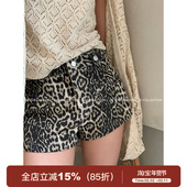 雾色野生 超正版 型豹纹牛仔水洗设计感短裤 GV大白哥 初秋裤 子女