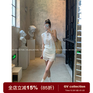 设计感重工裙子女百搭 不规则蕾丝半裙夏季 GV大白哥 法系仲夏