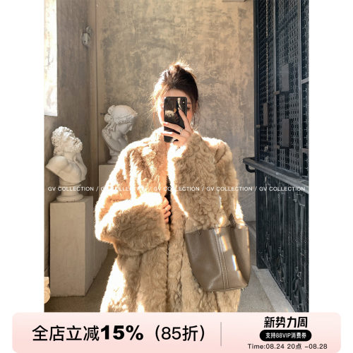 肌理感廓形环保毛开襟外套