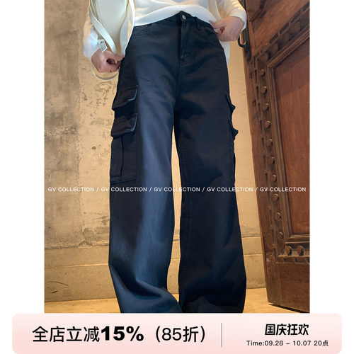 美式街头慵懒休闲直筒工装裤