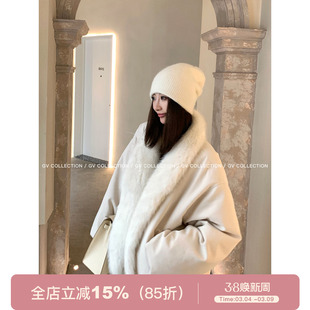 GV大白哥 奢蓬暖冬 毛领90白鸭绒廓形棒球羽绒外套秋冬保暖上衣女