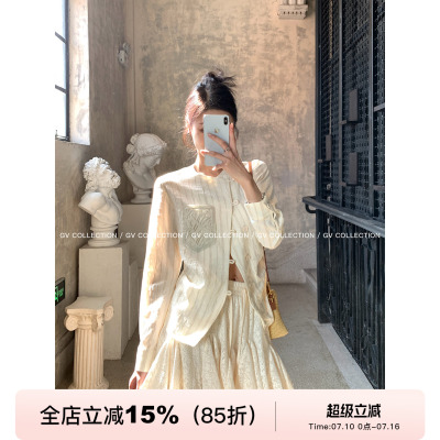 重工亚麻立体刺绣新中式衬衫外套