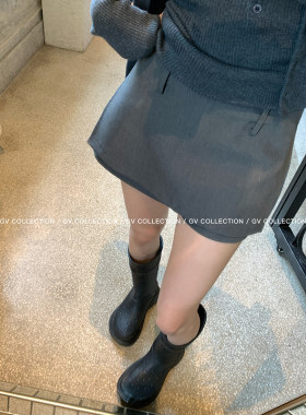 GV大白哥 绝好版型 双层侧开叉微A版型裙裤百搭休闲时尚短裤女秋