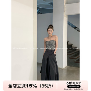 GV大白哥 雅痞西裤 超重工垂坠阔腿西裤秋夏新款女遮肉酷飒裤子潮