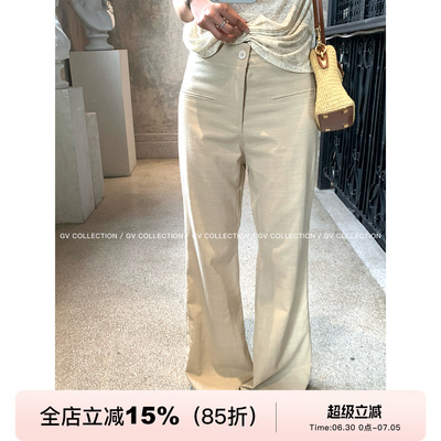 天丝棉感休闲松弛感直筒裤