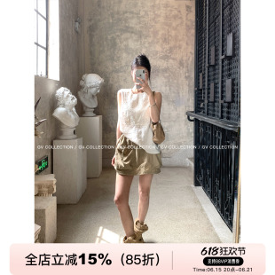 GV大白哥 夏日松弛 速干机能松紧腰大口袋工装裙裙裤夏季新款裙子