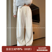 本期必眼入 加绒解构竖线设计感抽绳卫裤 新款 GV大白哥 百搭裤 子女