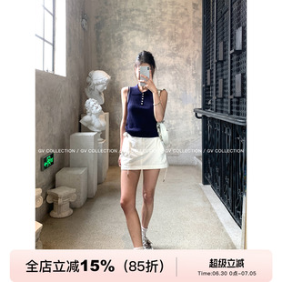 GV大白哥 元气工装系 抽绳可调节轻薄工装裙防走光裙裤女夏新款