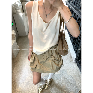 GV大白哥 松弛万金油 莱赛尔亚麻舒适感无袖背心设计感夏新款上衣