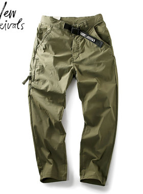 米西小铺日系余文乐工装裤男潮牌束脚ins超火夏季微弹力薄款学生