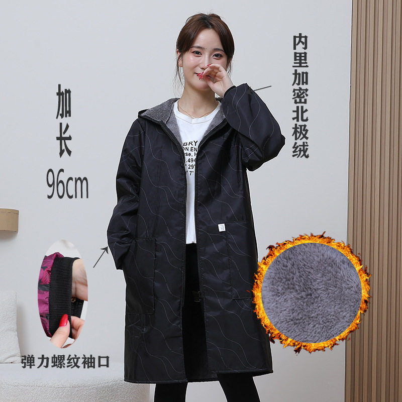 加长加绒防水围裙罩衣