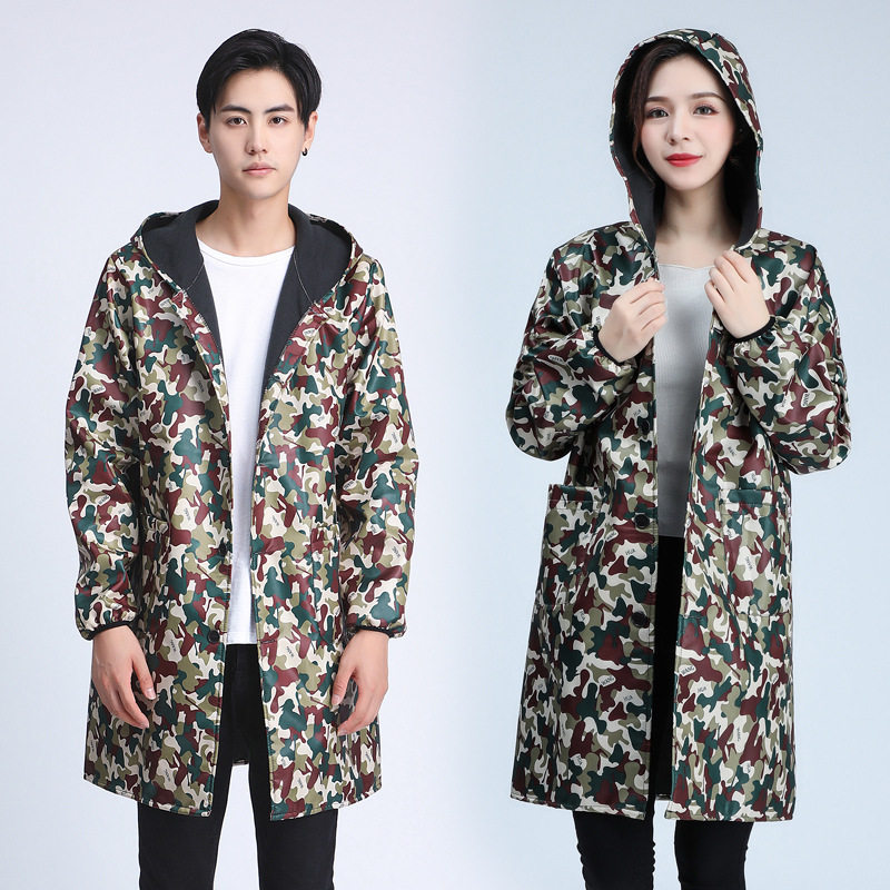 防水加绒迷彩工作服大褂