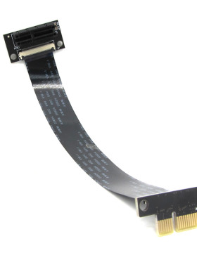 PCI-E3.0 36p转声卡网卡延长线 小插槽 90度 pciex1立式转接线 1X