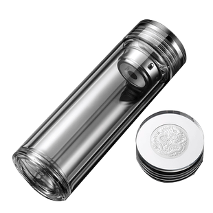 大容量双层玻璃杯家用隔热杯子便携车载水杯男士耐高温茶杯可定制