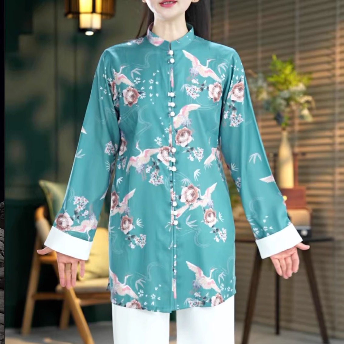 夏季男女棉麻短袖武术表演太极服