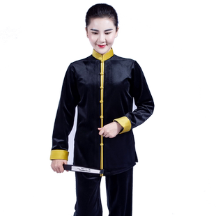 【断码清仓】秋冬季太极服男女南韩金丝绒陈英表演练功太极拳服装