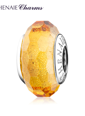 ATHENAIE闪耀黄色切面琉璃散珠diy手工珠琉璃珠手链转运珠