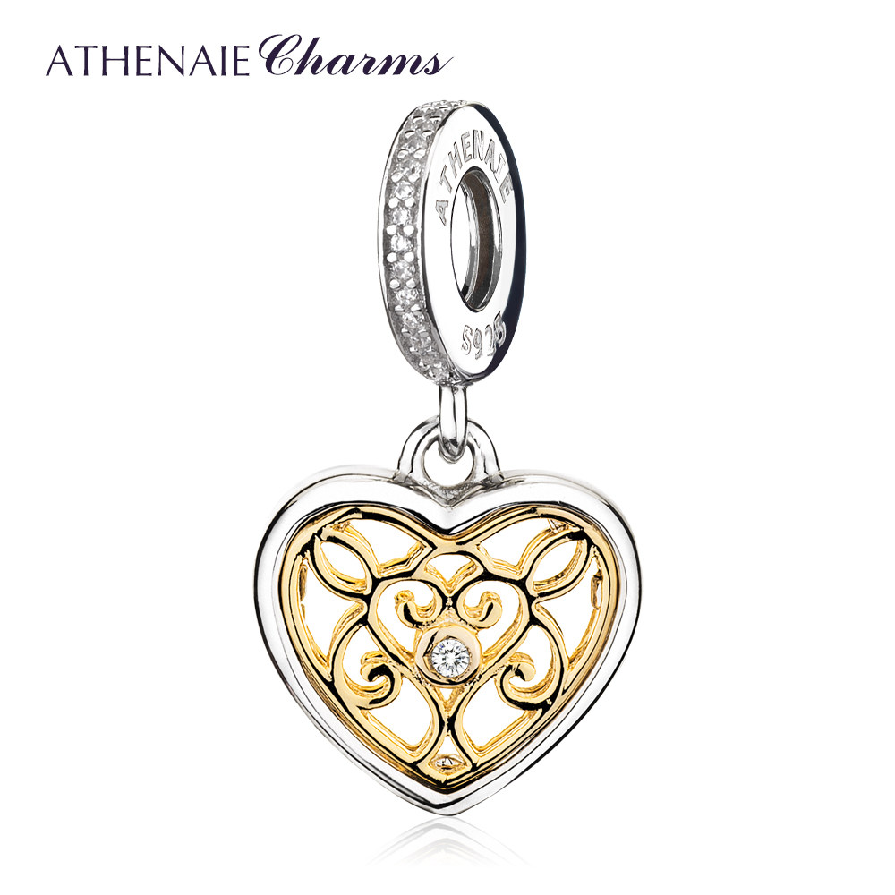 ATHENAIE阿斯娜 敞开心扉14kt金925银吊坠串饰简约手串送女友礼物