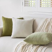 沙发抱枕头客厅法式 高级感床头大靠背垫雪尼尔侘寂风靠枕套不含芯