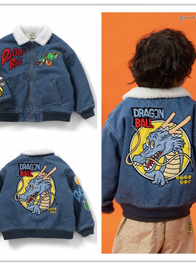 Chookids日本代购 BREEZE 2026春 童装 龙珠联名款牛仔夹克外套