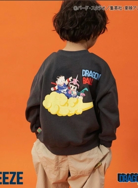Chookids日本代购 BREEZE 2026春 童装 龙珠联名图案运动卫衣